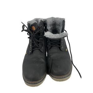 Quatchi Unisex Black Faux-Fur Lined Winter Boots Size 40 Men's 7 Women's 8.5